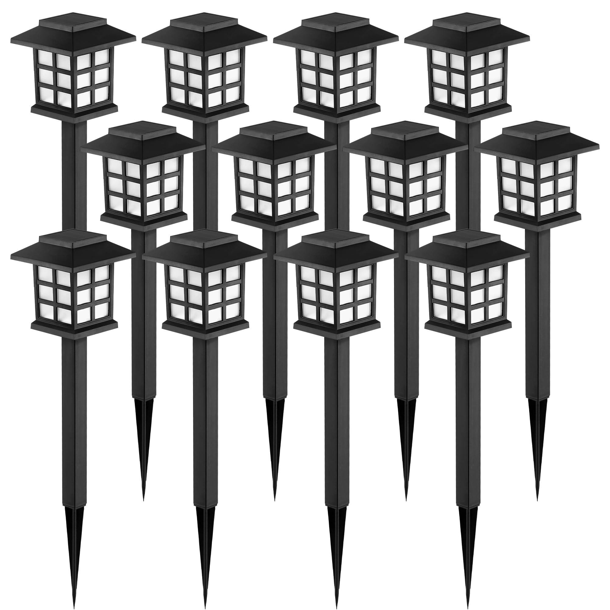  GIGALUMI Solar Outdoor Lights 12 Pack LED Solar Lights for Garden Landscape Path Yard Patio Driveway
| GIGALUMI 12 Pack