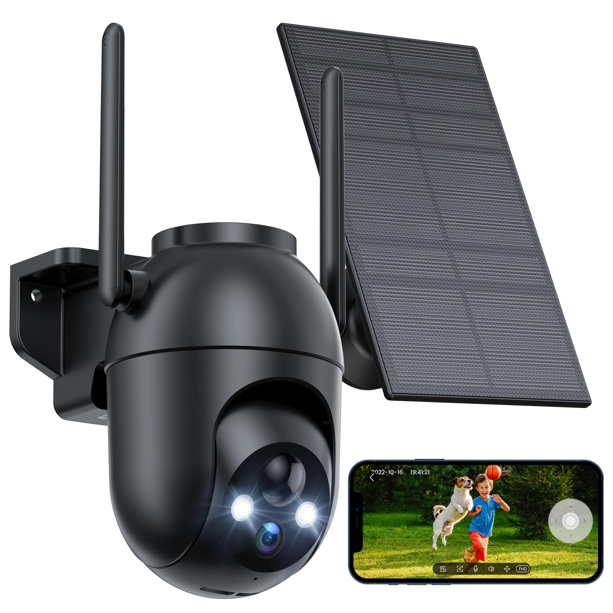 Secure Your Home with Solar-Powered Wireless Outdoor Cameras - Night Vision & Motion Detection
| Battery-Powered Solar